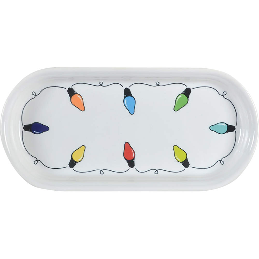 Fiesta Christmas Lights Bread Tray by Homer Laughlin -1