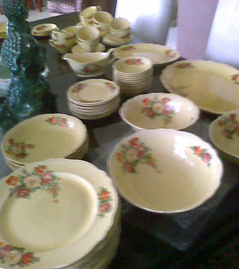 HLC3890 Flat Cup & Saucer Set by Homer Laughlin -1