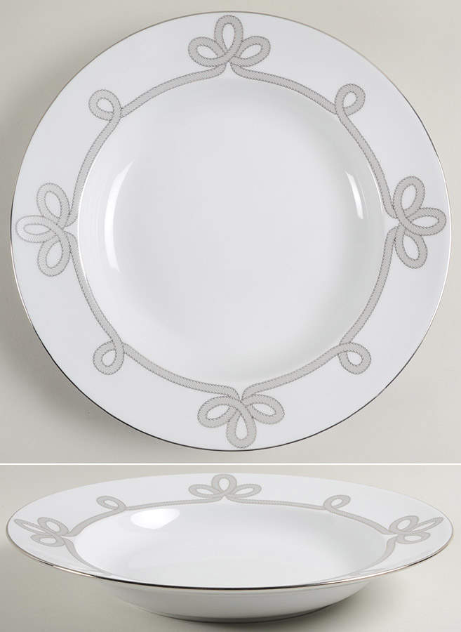 Brandebourg Platinum 12" Deep Round Platter by Haviland-1