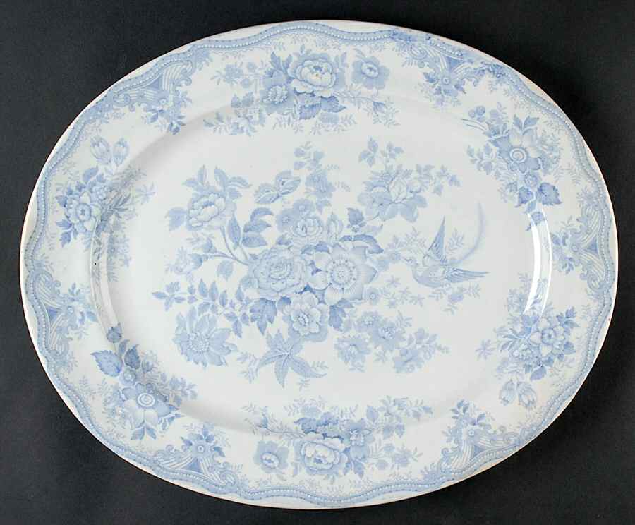 Asiatic Pheasants 17" Oval Serving Platter by Heath & Blackhurst-1