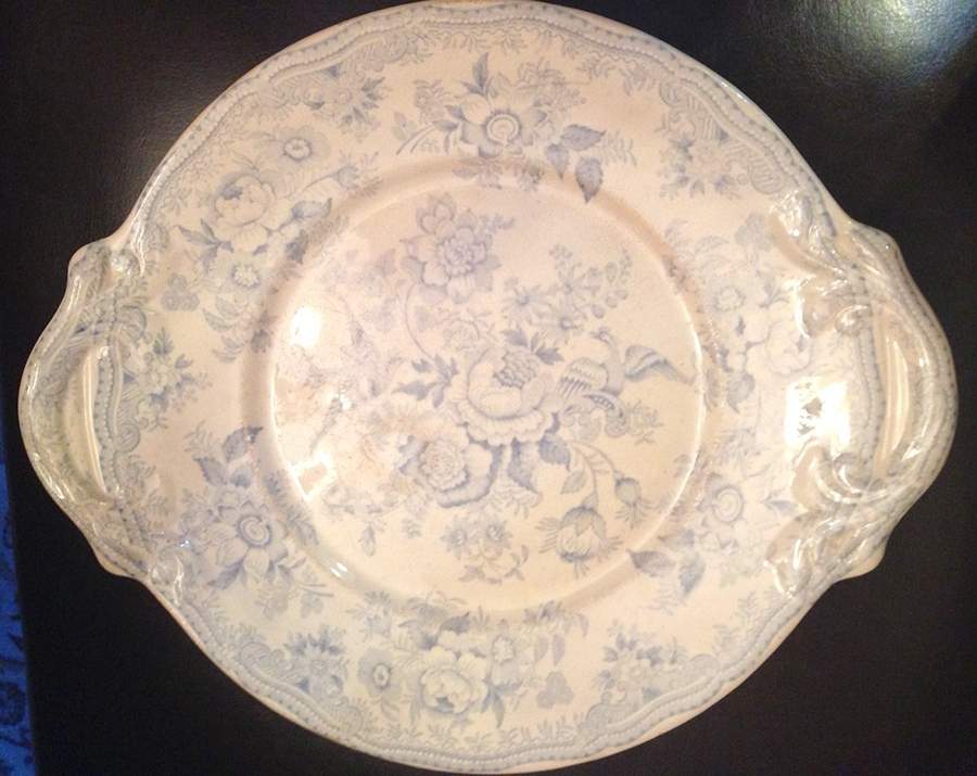 Asiatic Pheasants Handled Cake Plate by Heath & Blackhurst-1