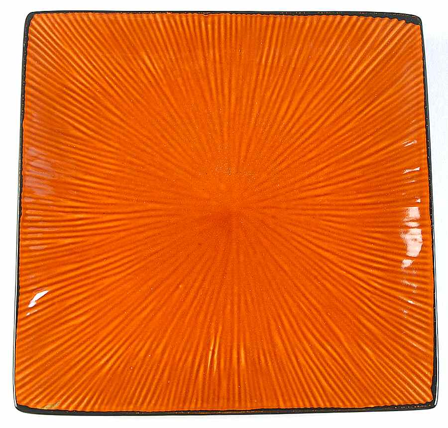 Orange Bamboo Salad Plate by Home Essentials-1