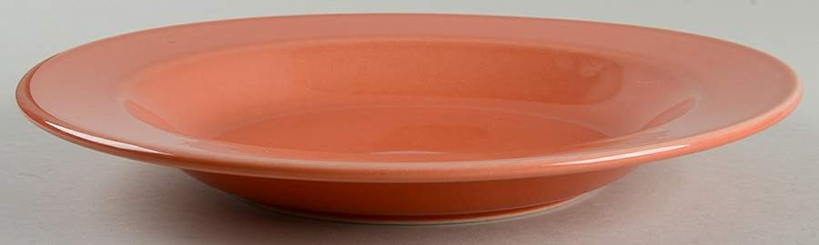 Rolled Edge (Persimmon) 12" Pasta Serving Bowl by Homer Laughlin -1