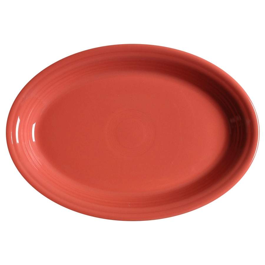 Fiesta Flamingo (Intro 2012) 13" Oval Serving Platter by Homer Laughlin -1