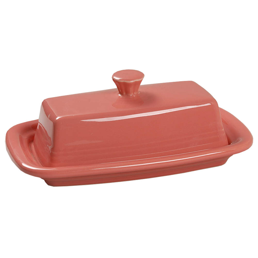 Fiesta Flamingo (Intro 2012) Extra Large 1/4 Lb Covered Butter by Homer Laughlin -1