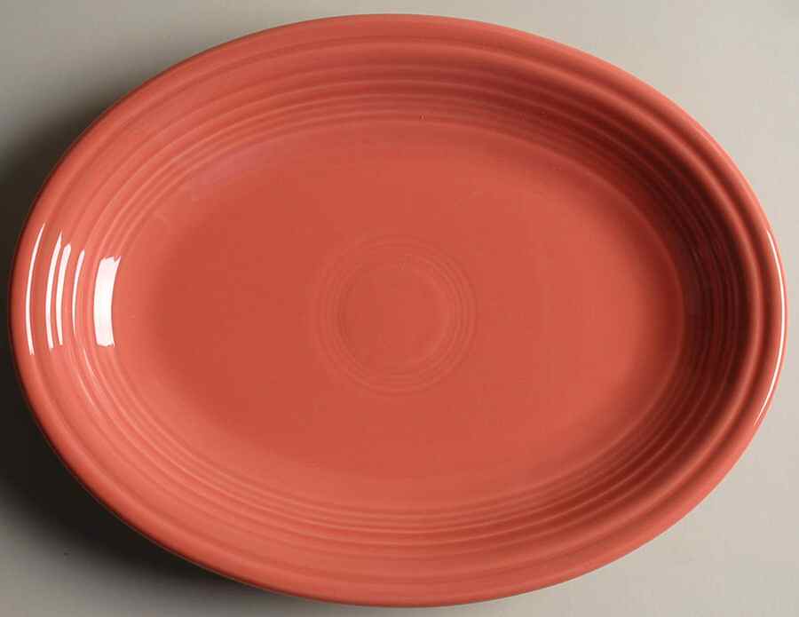 Fiesta Flamingo (Intro 2012) 11" Oval Serving Platter by Homer Laughlin -1