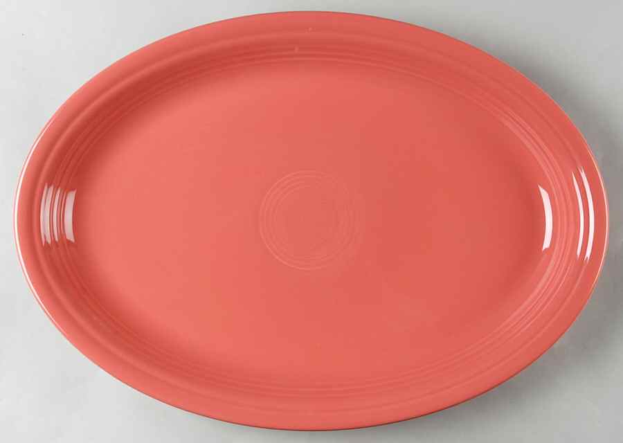 Fiesta Flamingo (Intro 2012) 19" Oval Serving Platter by Homer Laughlin -1