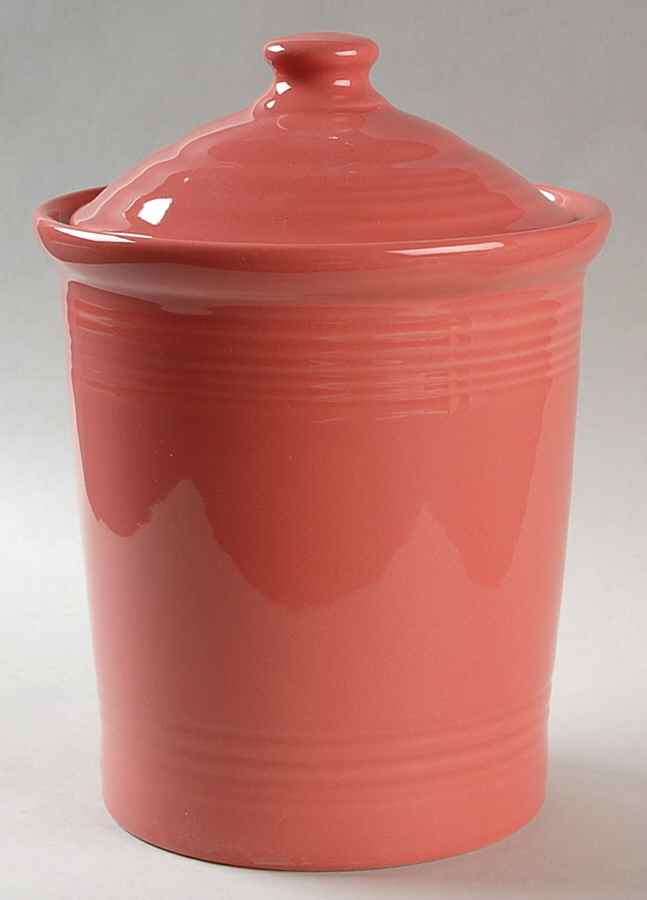 Fiesta Flamingo (Intro 2012) Medium Canister & Lid by Homer Laughlin -1