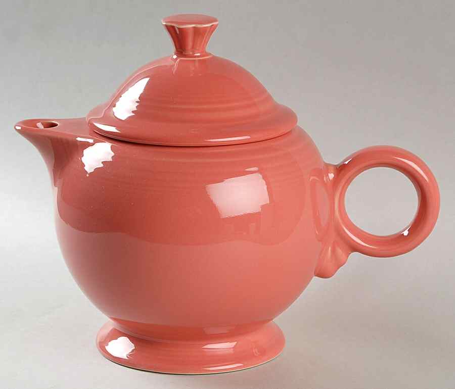 Fiesta Flamingo (Intro 2012) Teapot & Lid by Homer Laughlin -1