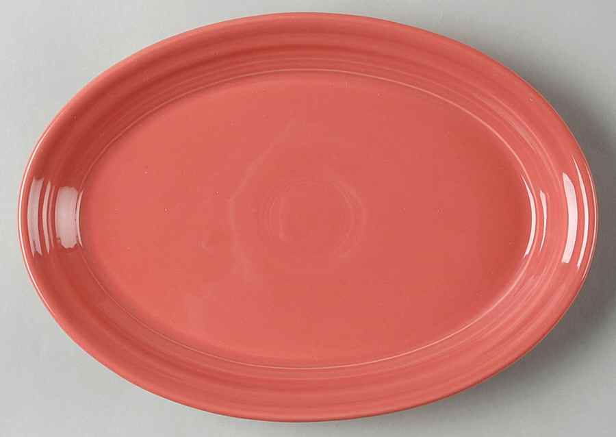 Fiesta Flamingo (Intro 2012) 9" Oval Serving Platter by Homer Laughlin -1