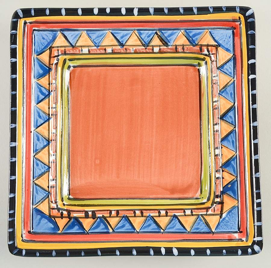 Desert Sand Square Salad Plate by Hd Designs-1