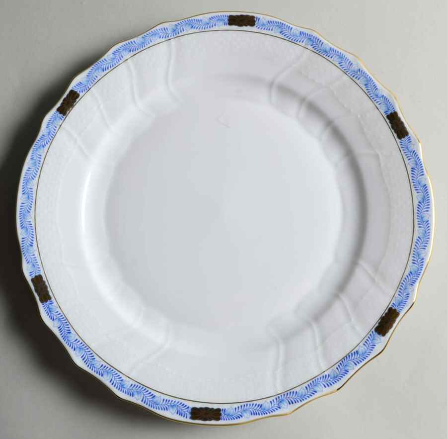 Chinese Bouquet Garland Blue Dinner Plate by Herend-1