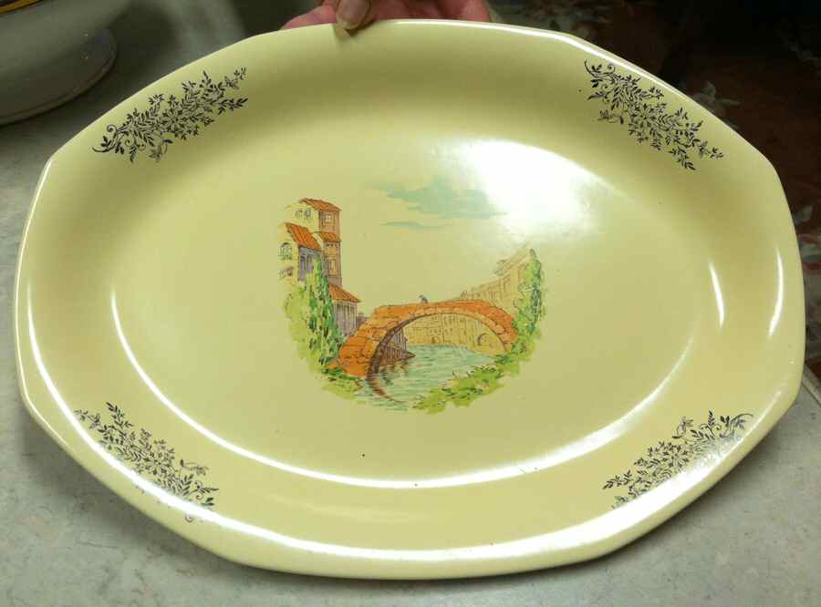 HLC4017 14" Oval Serving Platter by Homer Laughlin -1