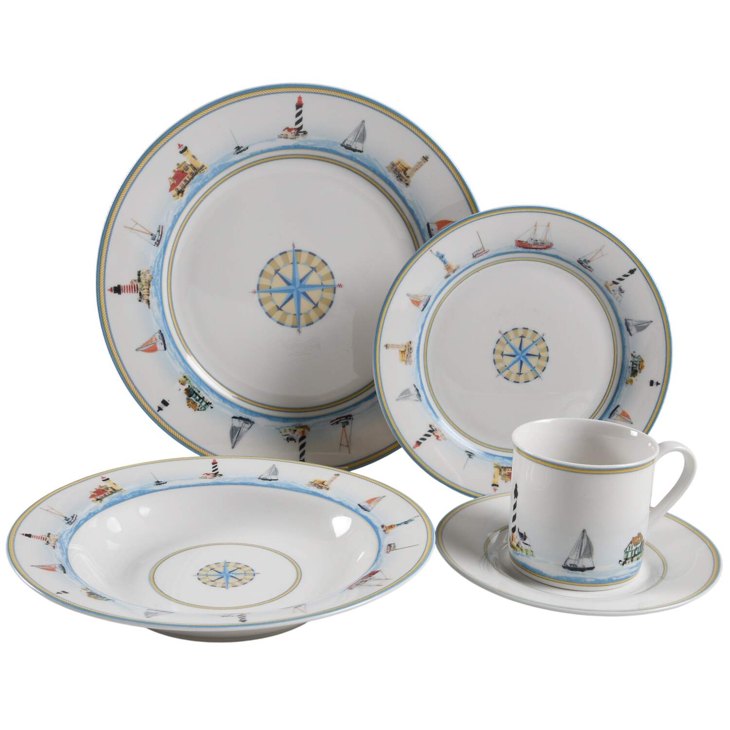 Guardian Shores 5 Piece Place Setting by Harbour Lights-1