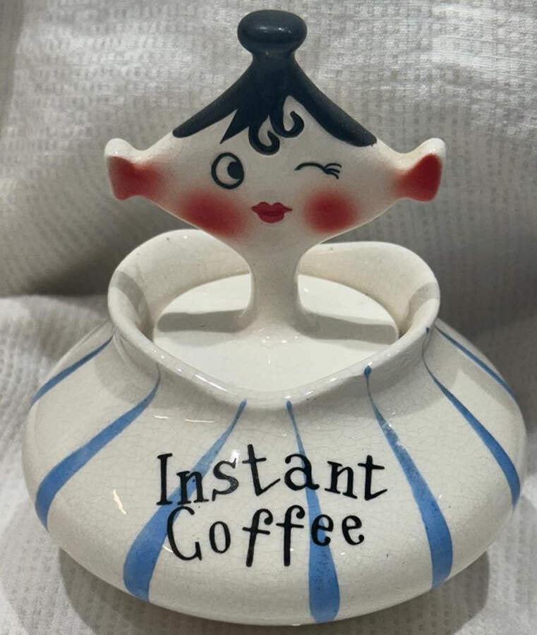 Pixieware Instant Coffee Crock & Lid by Howard Holt-1