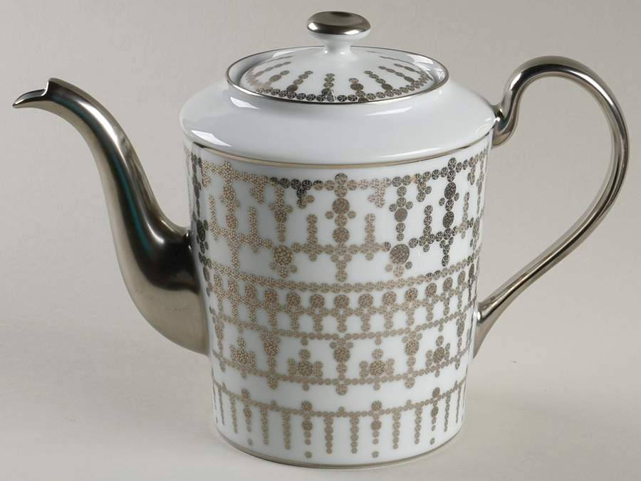 Tiara Platinum Coffee Pot & Lid by Haviland-1