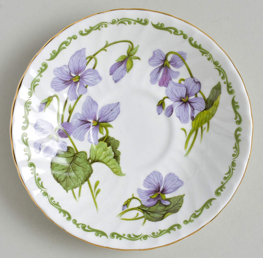 Flower of the Month Saucer for Flat Cup by House of Global Art-1