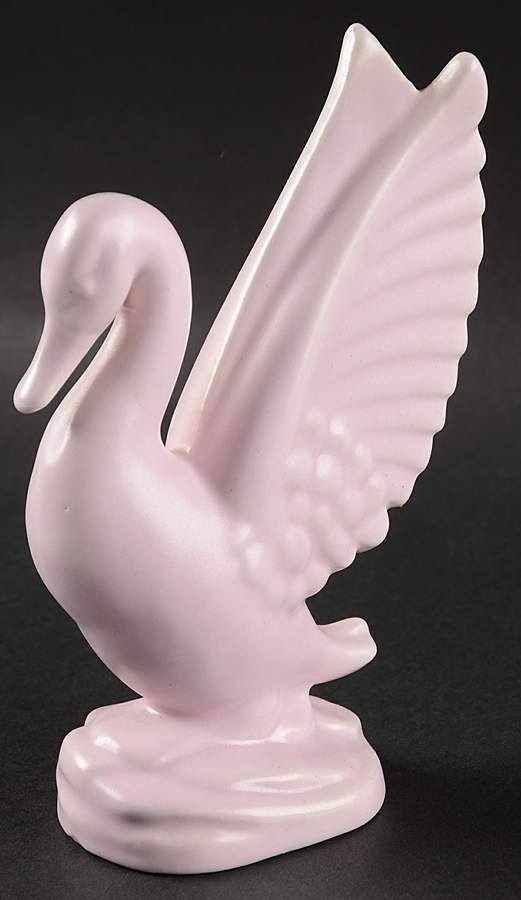 Pink (Art Pottery) Swan Figurine by Haeger-1