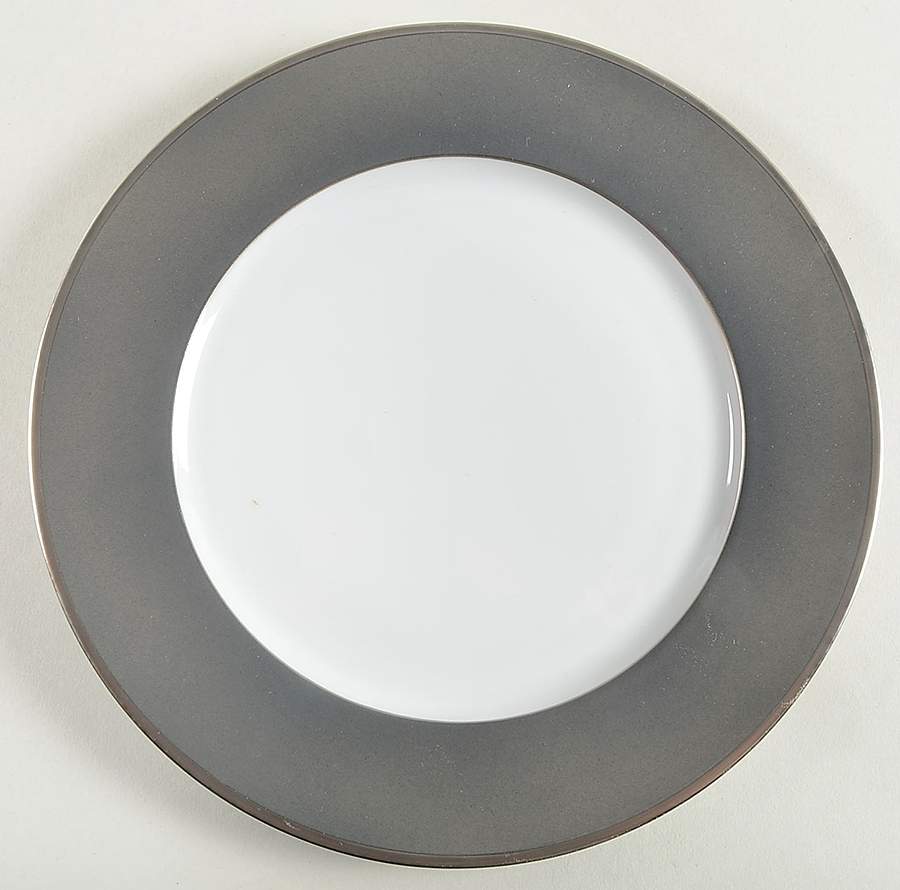 Color Block Platinum Grey Salad/Dessert Plate by Haviland-1