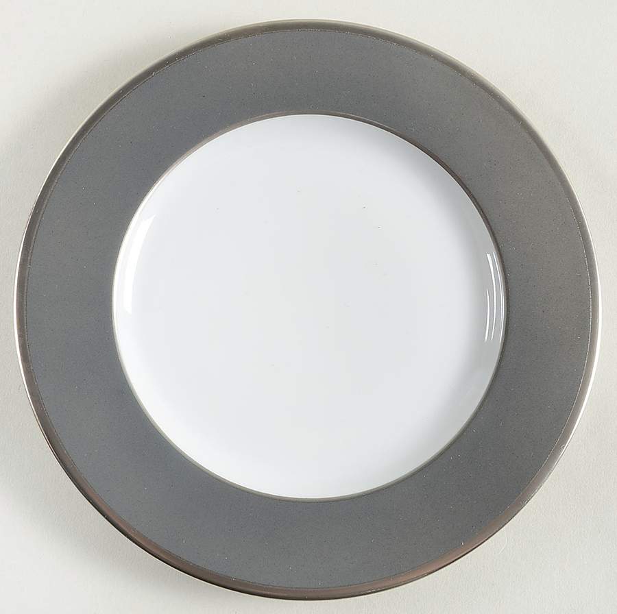 Color Block Platinum Grey Bread & Butter Plate by Haviland-1