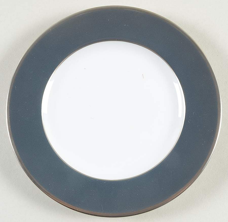 Color Block Platinum Grey Bread & Butter Plate by Haviland-1