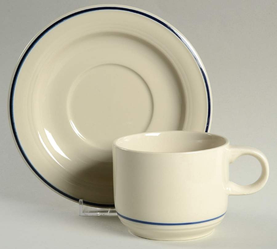 Iris Flat Cup & Saucer Set by House of Lloyd-1