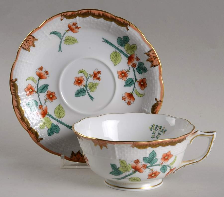 Livia (WBOS) Footed Cup & Saucer Set by Herend-1