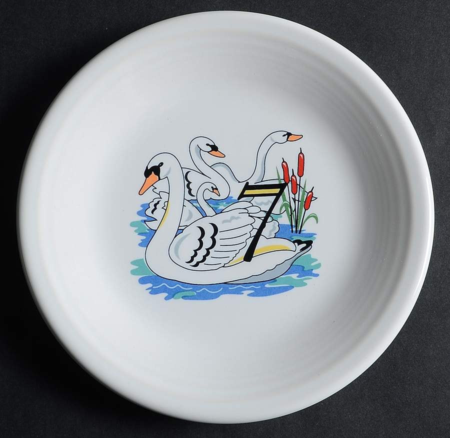 Fiesta Twelve Days of Christmas Salad/Dessert Plate by Homer Laughlin -1