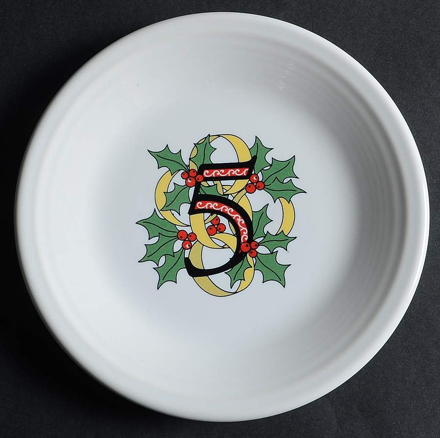 Fiesta Twelve Days of Christmas Salad/Dessert Plate by Homer Laughlin -1