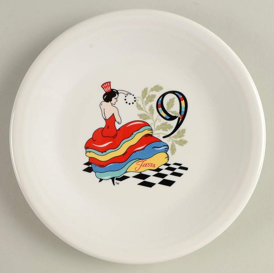 Fiesta Twelve Days of Christmas Salad/Dessert Plate by Homer Laughlin -1