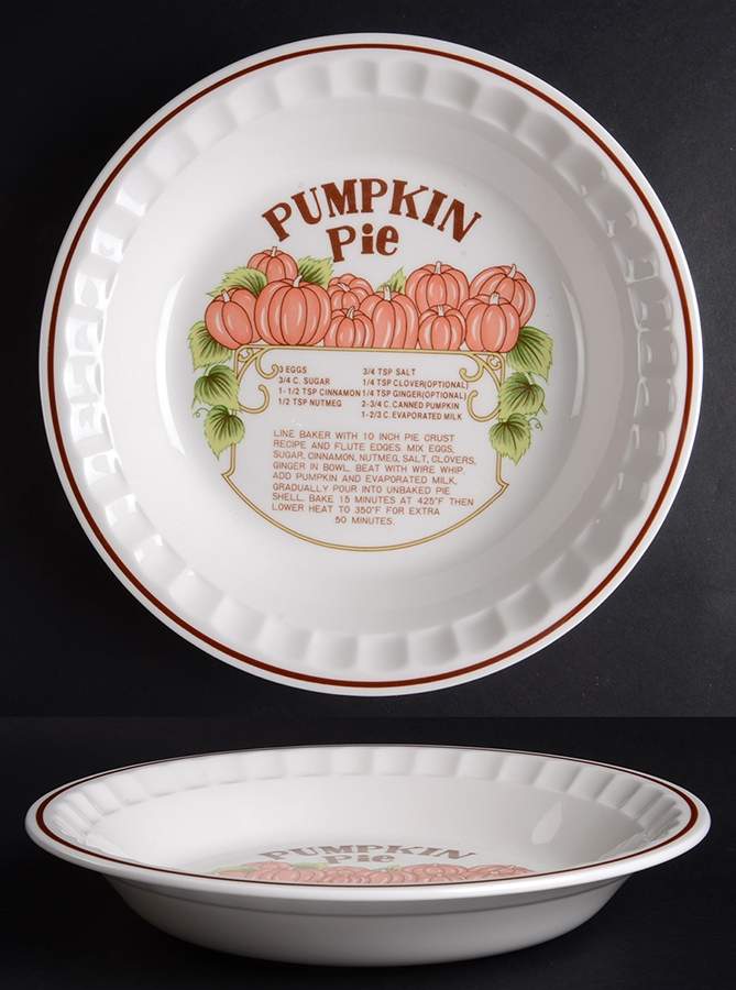 Pumpkin Pie 10" Pie Baking Plate by Hankook-1