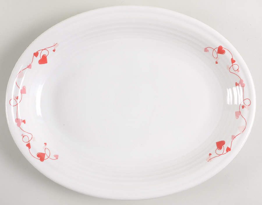Fiesta Valentine 11" Oval Serving Platter by Homer Laughlin -1