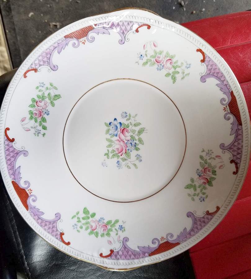 2445 Handled Cake Plate by E Hughes-1