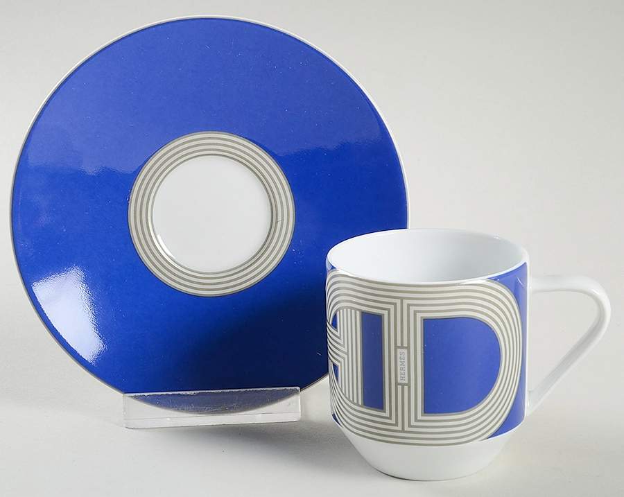 Rallye 24 Flat Demitasse Cup & Saucer Set by Hermes-1