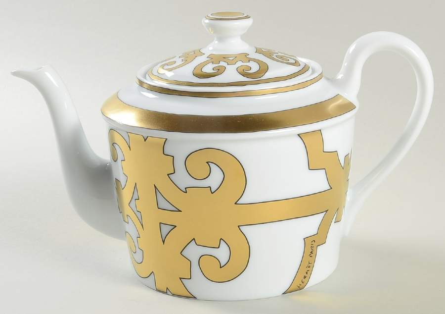 Balcon du Guadalquivir Gold Tea/Coffee Pot & Lid by Hermes-1