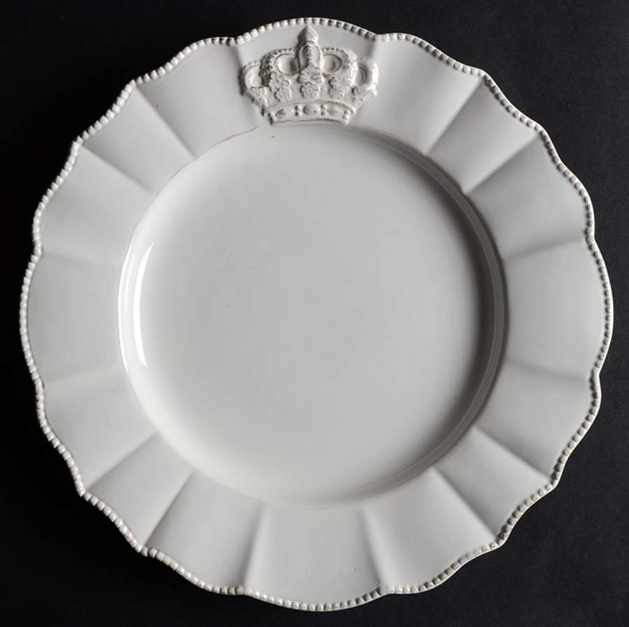 Embossed Crown Dinner Plate by Home Essentials-1