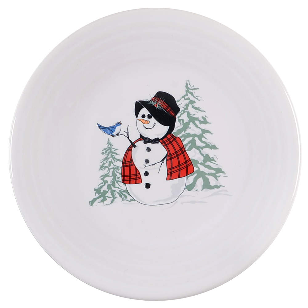 Fiesta Snowman Luncheon Plate by Homer Laughlin -1