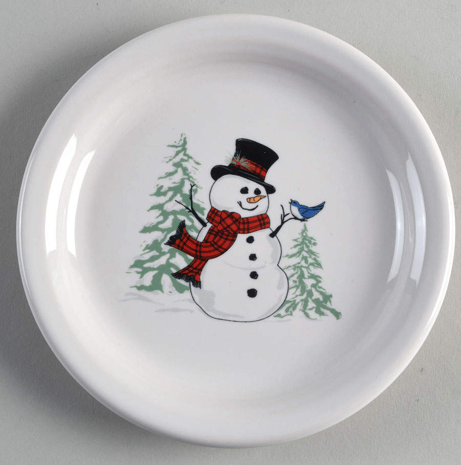 Fiesta Snowman Appetizer Plate by Homer Laughlin -1