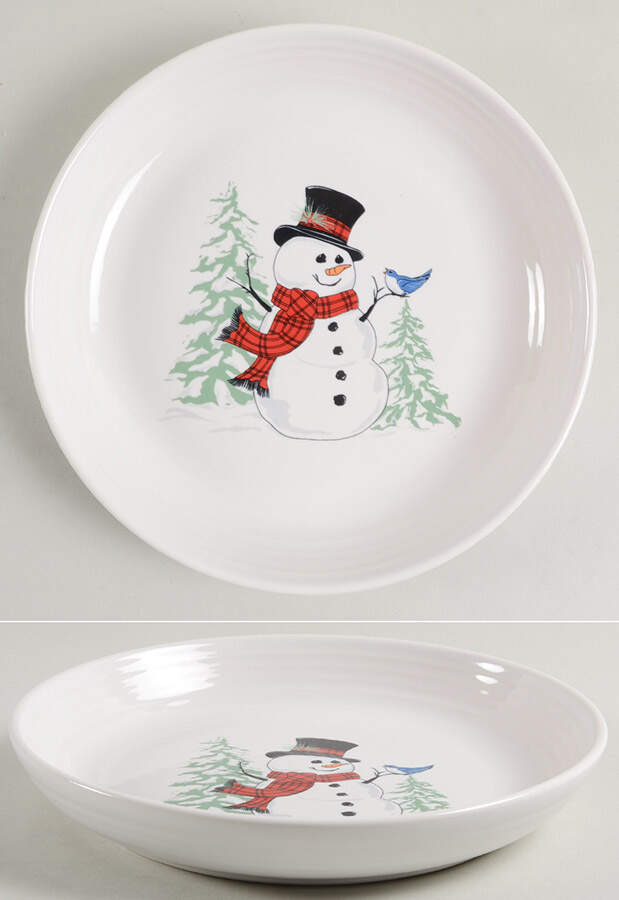 Fiesta Snowman Luncheon/Salad Bowl by Homer Laughlin -1