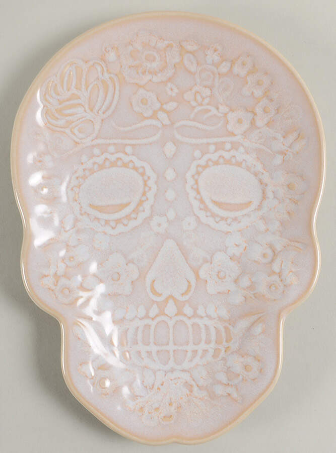 Fiesta Skull and Vine Skull Shaped Plate by Homer Laughlin -1