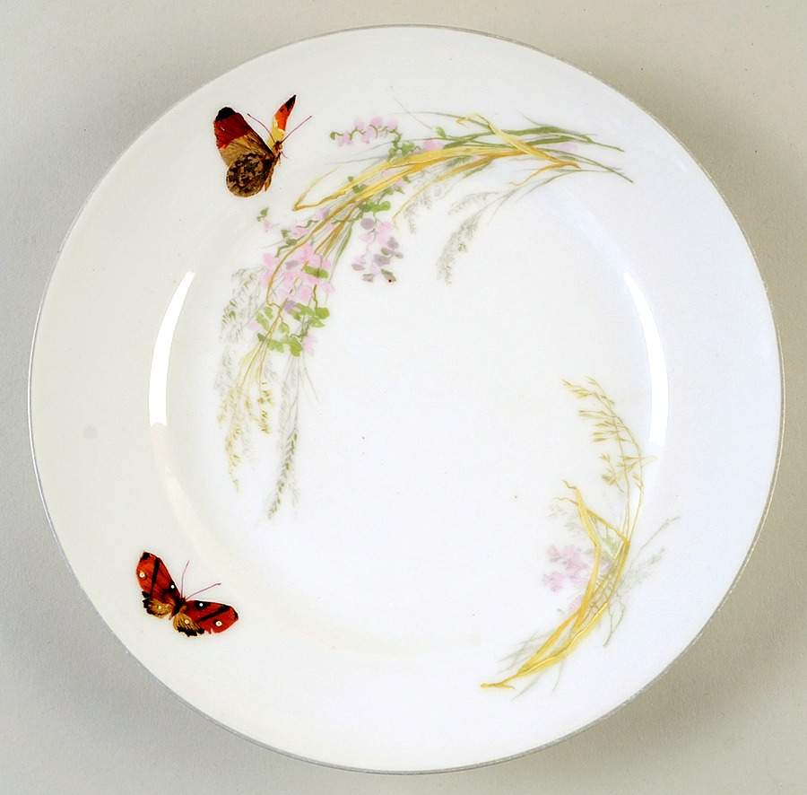 Meadow Visitors (Smooth, Gray Trim) Luncheon Plate by Haviland-1