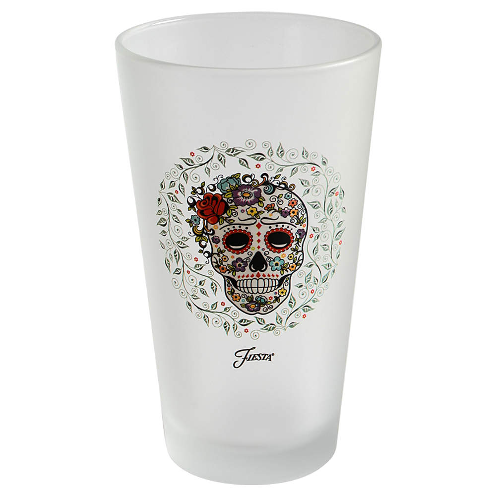 Fiesta Skull and Vine Sugar 16 Oz Glassware Cooler by Homer Laughlin -1