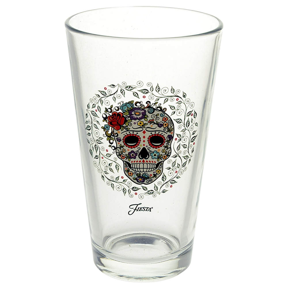 Fiesta Skull and Vine Sugar 16 Oz Glassware Cooler by Homer Laughlin -1