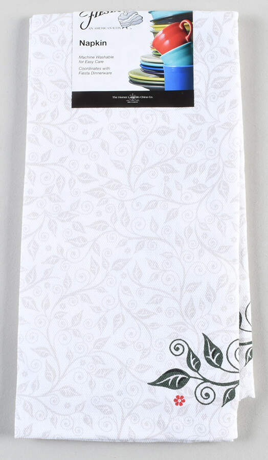 Fiesta Skull and Vine Sugar Cloth Napkin by Homer Laughlin -1