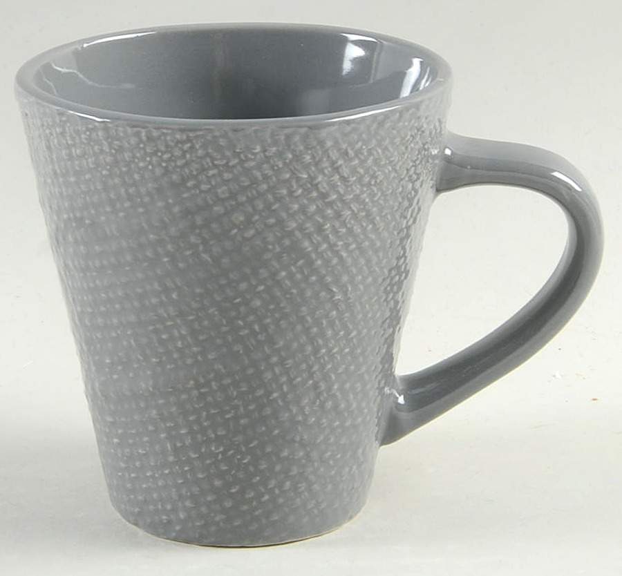 Burlap Dark Grey Mug by Home Essentials-1