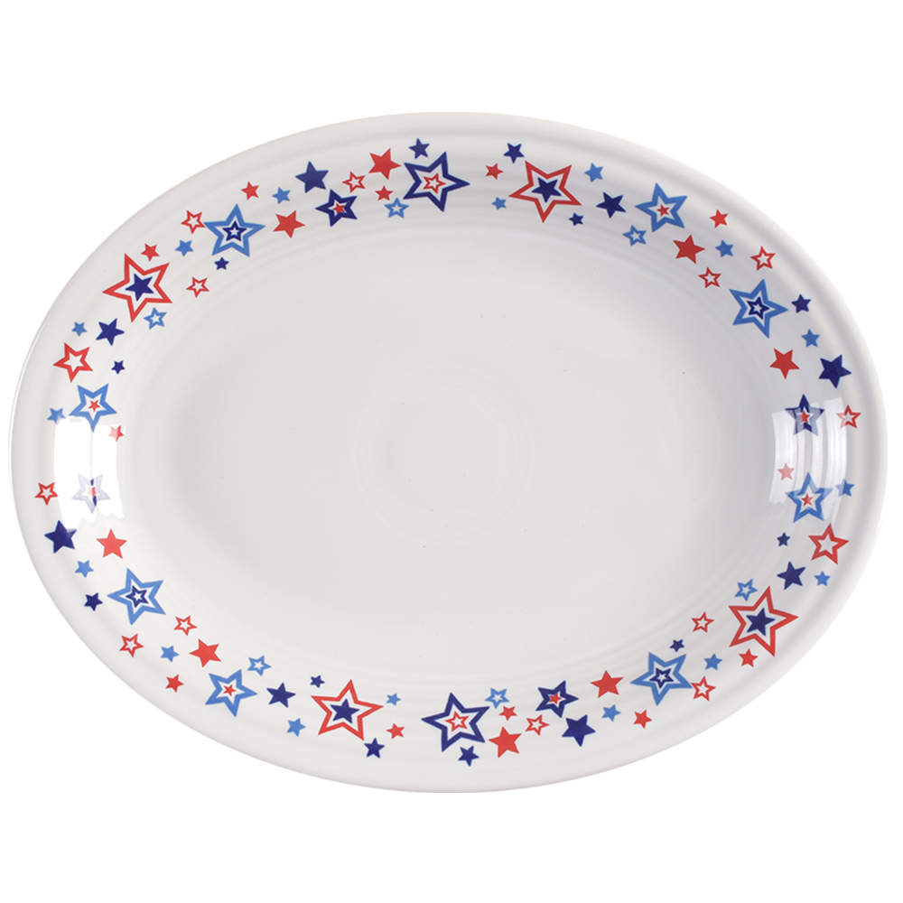 Fiesta Americana Stars 11" Oval Serving Platter by Fiesta Tableware Company-1
