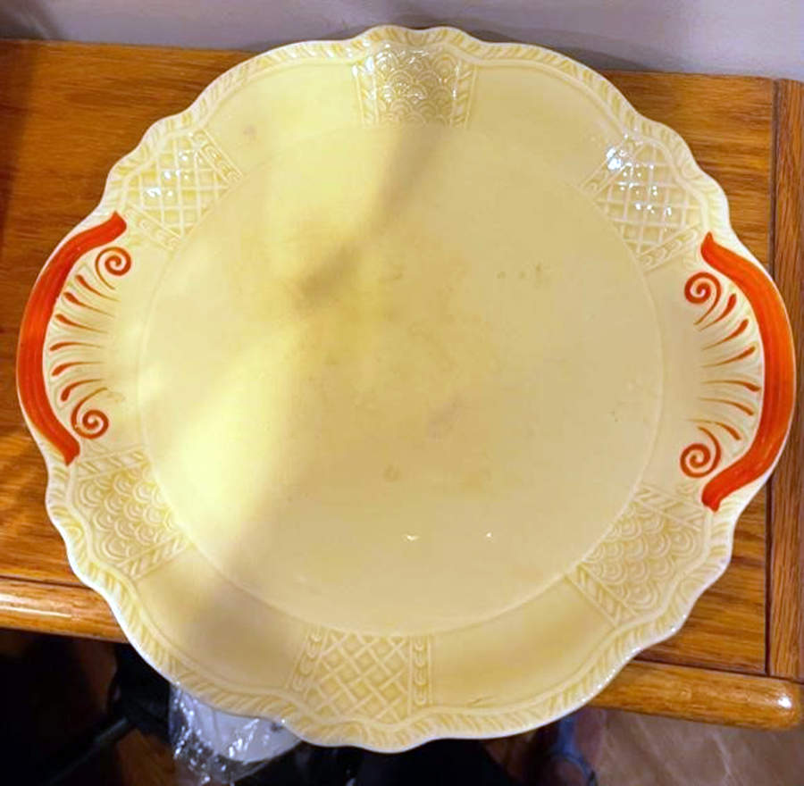 HLC4291 Handled Cake Plate by Homer Laughlin -1