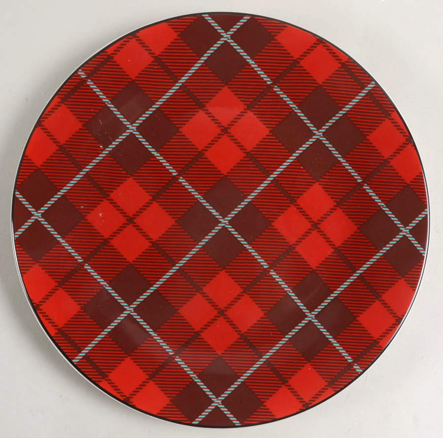 Christmas Plaid Salad Plate by Home Essentials-1