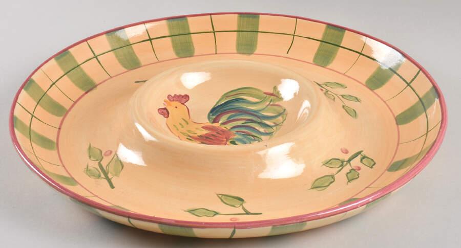Rooster 1 Piece Chip & Dip by Hd Designs-1