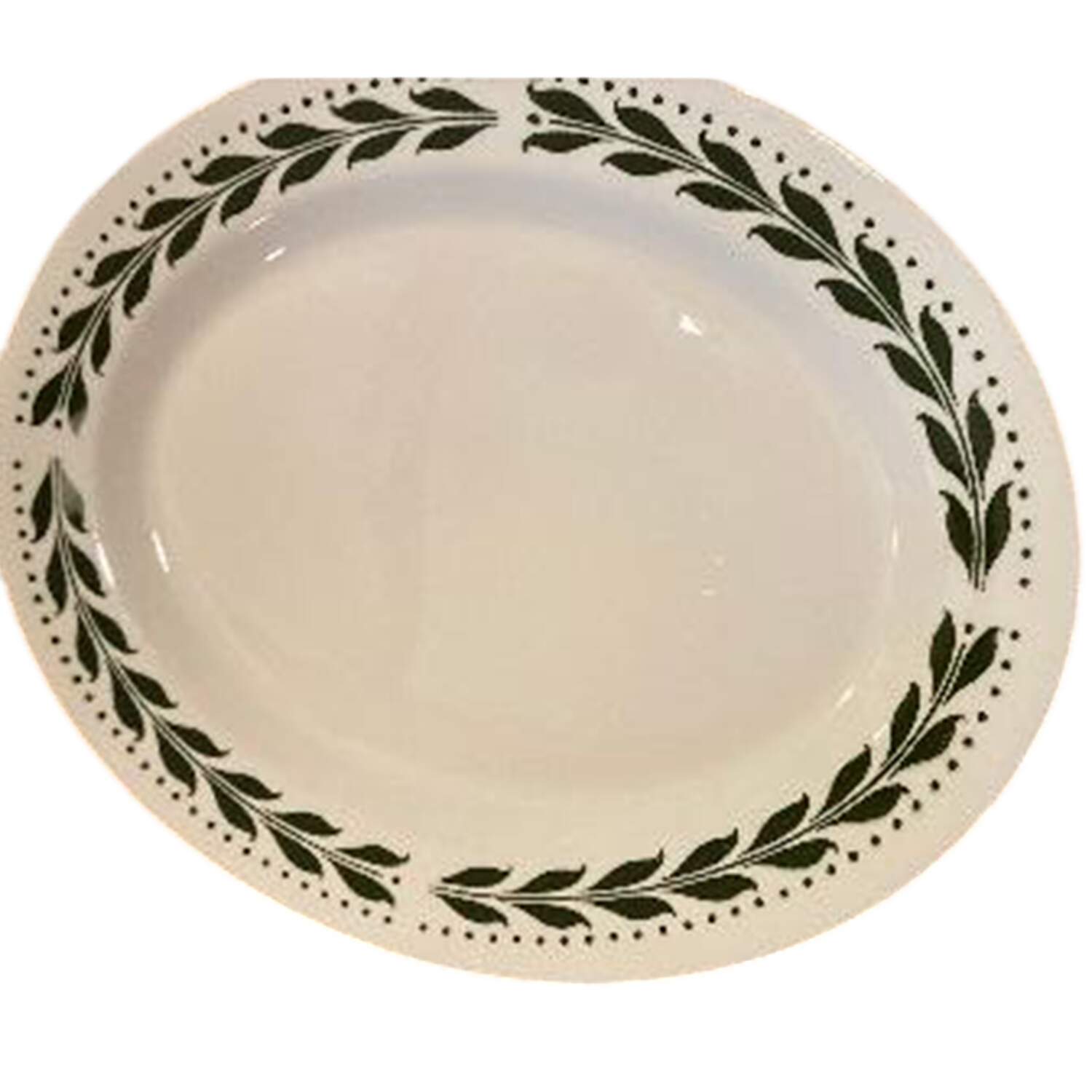 Hemlock Dark Green 13" Oval Serving Platter by Homer Laughlin -1